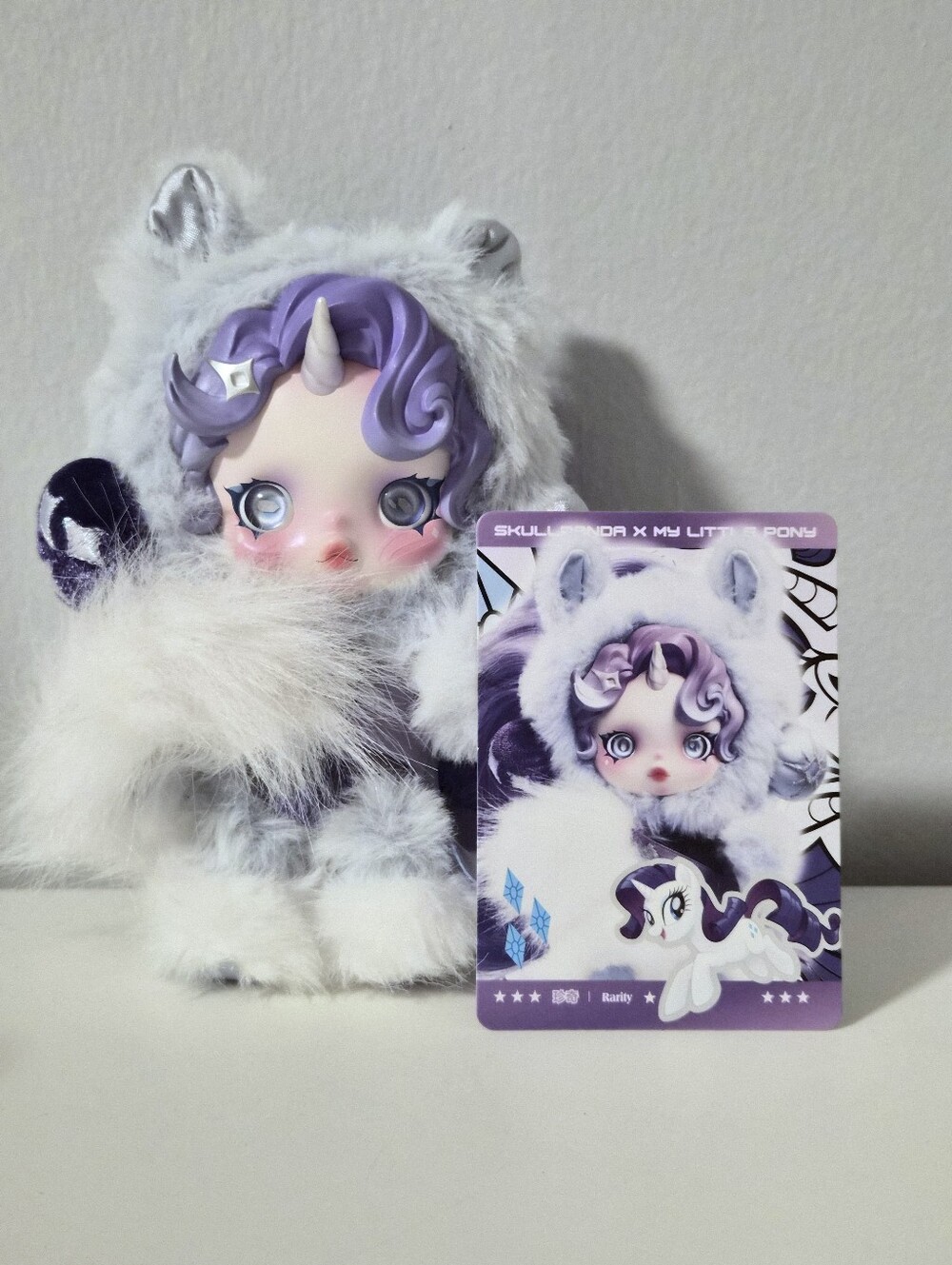 Pop Mart Skullpanda x My Little Pony Series Plush Doll Pendant - RARITY
